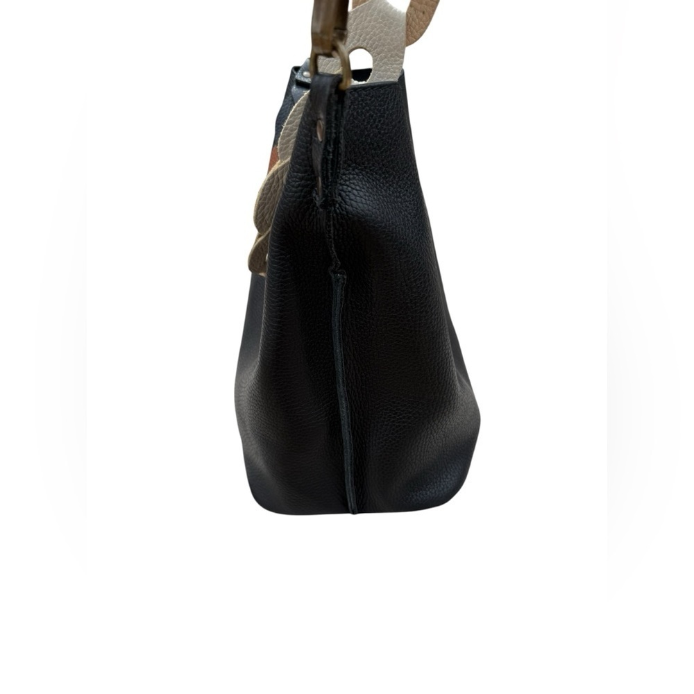 CRUSH Leather Goods MAE Black Leather Bucket Bag - Picture 12 of 13